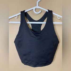 Lululemon Eyelet Longline Sports Bra Top Black